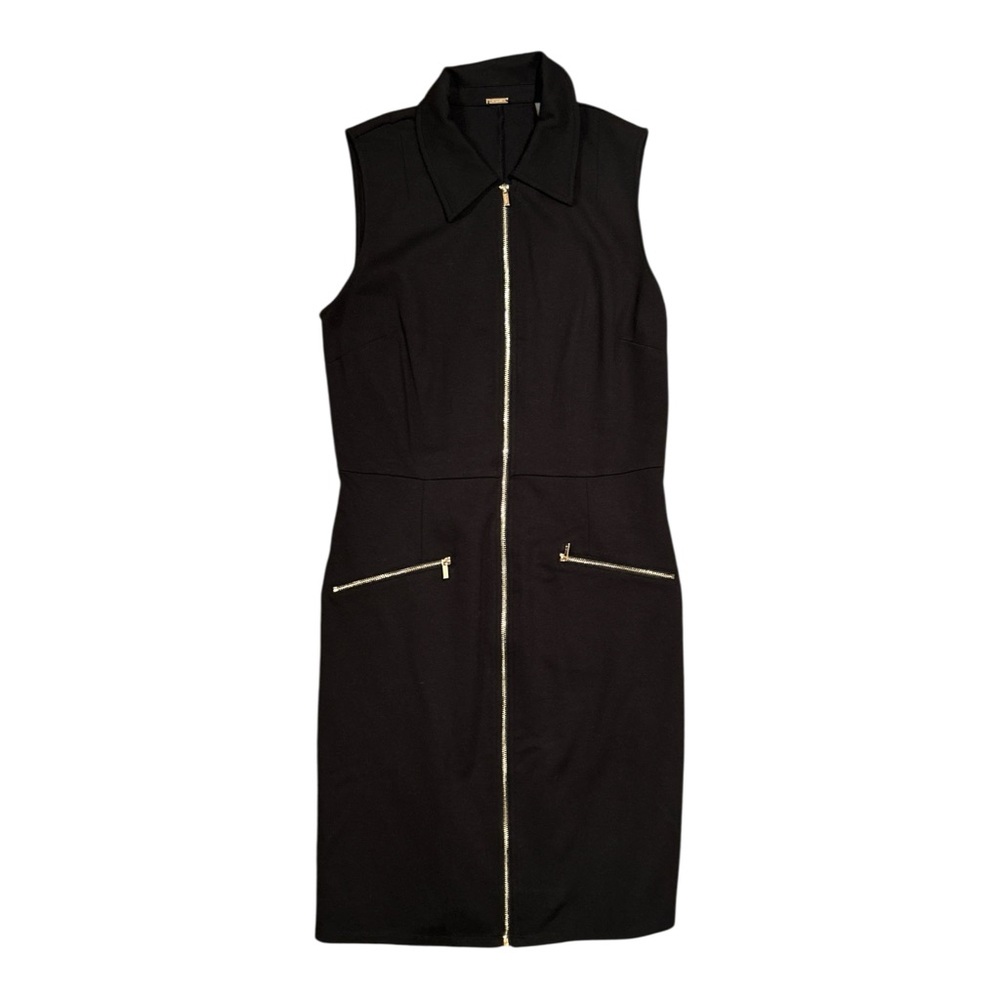 Classic Tahari Sleeveless Black Sheath Dress Women’s Size 8.